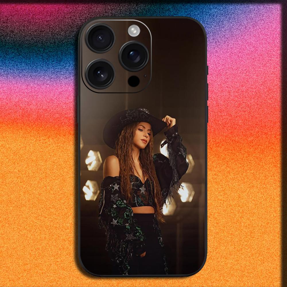 

Singer S-Shakira Phone Case For iPhone 16,15,14,13,12,11,Pro,XS,Max,XR,Plus,SE,Mini Soft Black Cover iPhone15