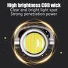 Cob Work Light Type-C Rechargeable Led Flashlight Keychain Hanging Portable Light Keyring Camping Pocket Lamp For Outdoor