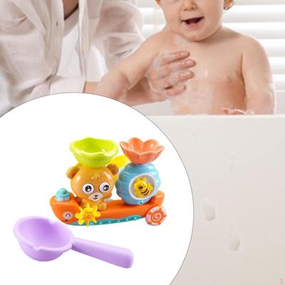 Baby Bath Toy Wall Bathroom Cute Water Wheel Bathtub for Kids Boys Girls