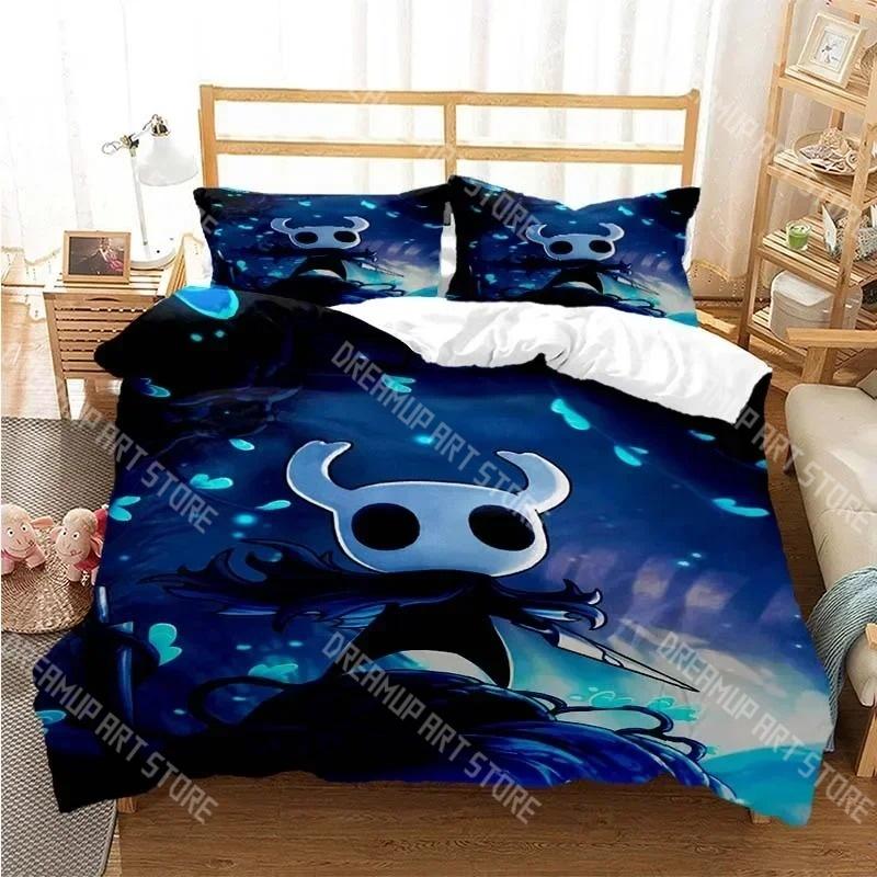 Fashion Anime Hollow Knight Bedding Set Single Twin Full Queen King Size Bed Set Kids Bedroom Duvetcover Sets Bed Sheet Set