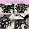 Private Lady Summer Blouse With Bubble Sleeves And 3d Flower Print For Elegant Ladies