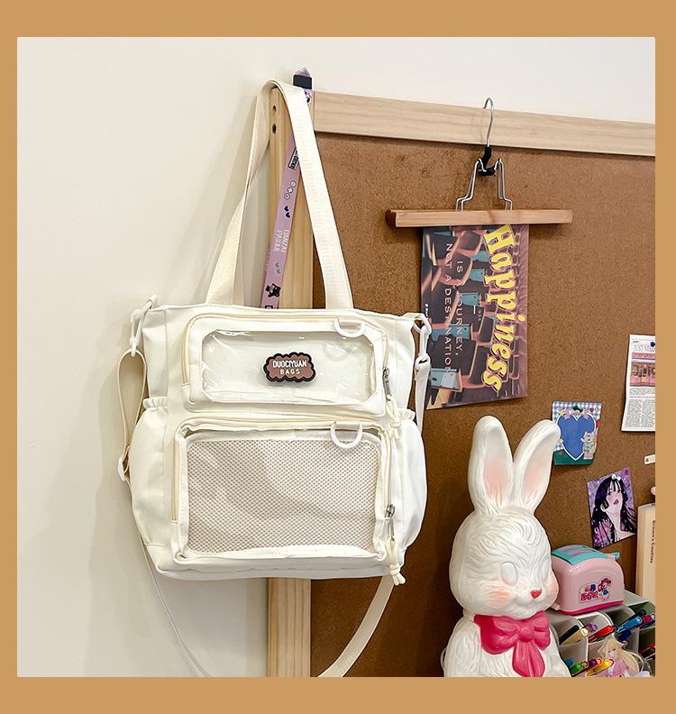 Bolso Bandolera Grande con Panel de Pantalla para Almacenamiento de Merchandising de Anime y Accesorios de Convención