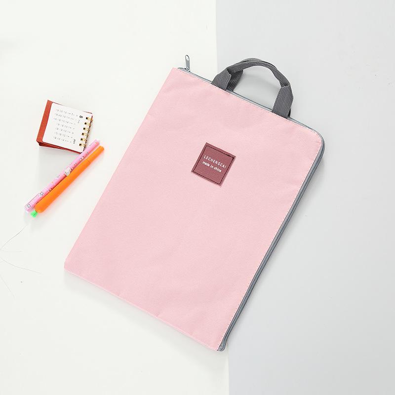 A4 Oxford Canvas File Bag Multi Layer Handheld Briefcase Storage Organizer for Office School Supplies Student Teacher