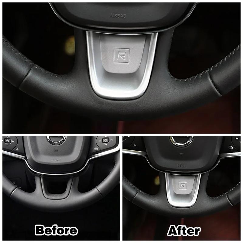For Volvo XC40     Steering Wheel Switch Buttons Frame Covers Trims ABS Chrome Sticker Car Styling Accessories