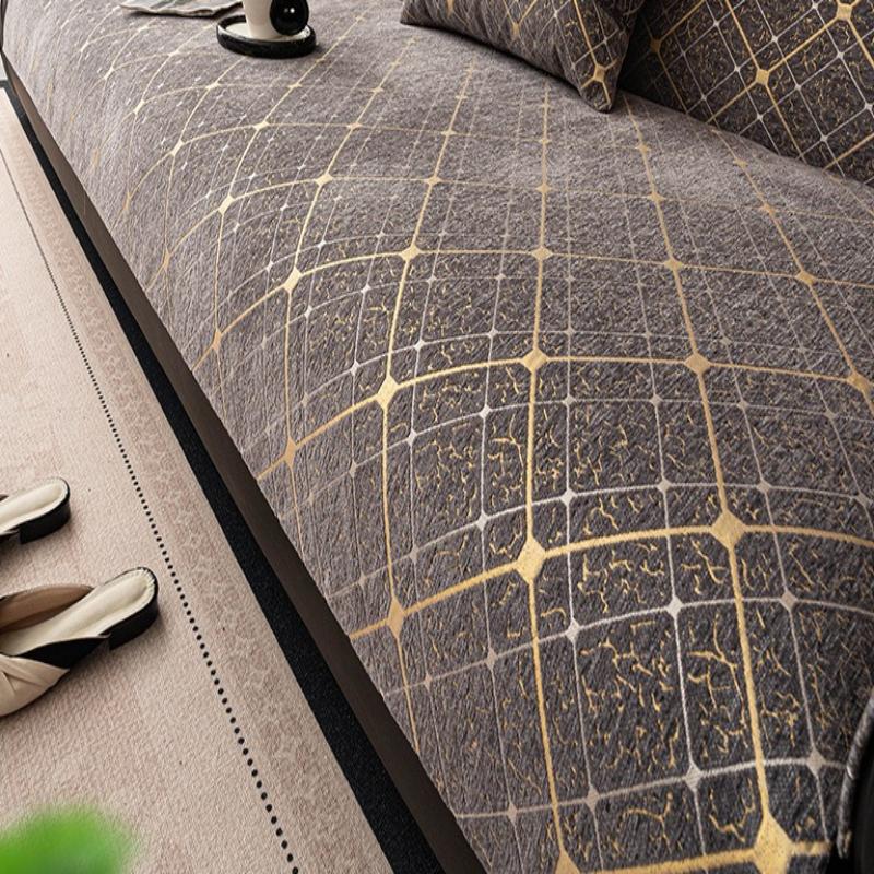 Chenille Sofa Cover Simple Four Season Universal Non Slip Comfortable Sofa Cushion Living Room Decoration Soft Cover Cloth Towel