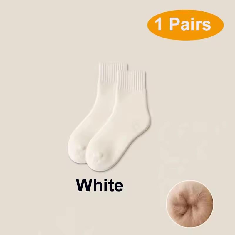 

1 Pair Women s Winter Warm Socks Snow Markron Color Thick Plush Hairy Soft Postpartum Stockings Floor Sleep Socks One Size