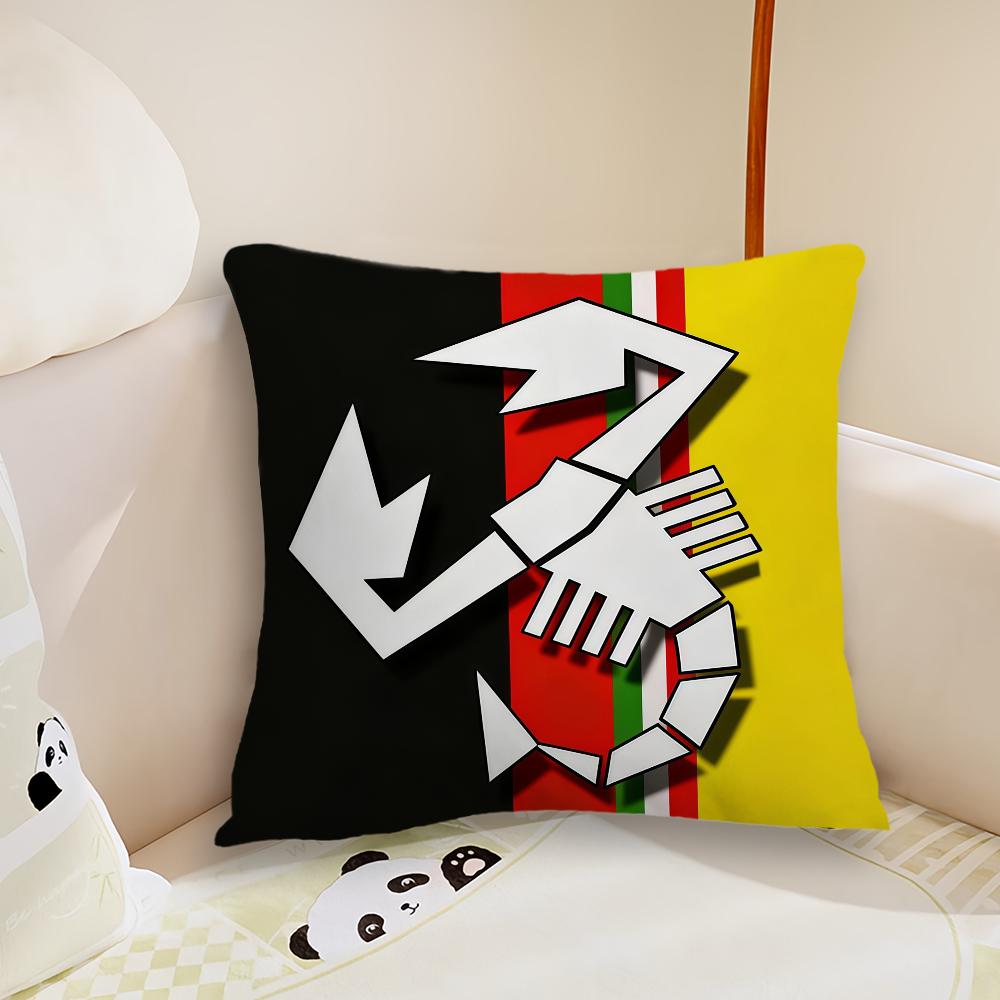 Fashion AAAbarth Cartoon cushion cover Pillow Case Plush Fabric Soft Double Sided Print Sofa Cushion Cover Throw Pillow Covers