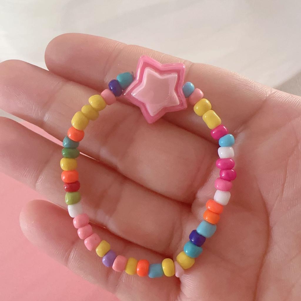Cartoon Cute Temperament Princess Colorful Bead Jewelry Creative Candy Color Children's Women's Jewelry Bracelet