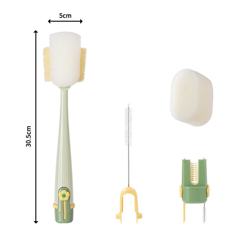 Multifunctional 5 In 1 Cleaning Brush Tiny Bottle Cup Lid Detail Brush Straw Cleaner Tools Household Kitchen Cleaning Tools