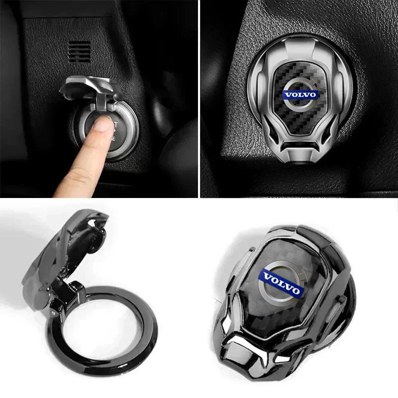 Cubierta Protectora de Botón de Arranque de Coche Pegatina para Dispositivo de Encendido Para Volvo Rdesign Polestar AWD V50 S60 XC60 S40 XC40 XC90 V60 S90