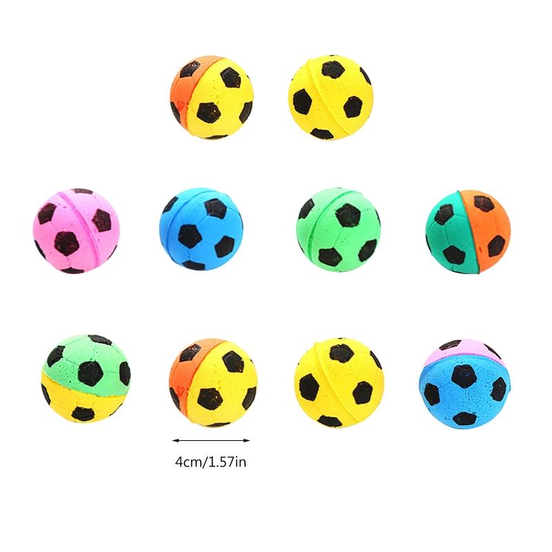 10x Small Rebounding for Cats To for Play Colorful DIY Craft and Art Supplies 4cm Soft Rebounding Balls for Cats Lightwe