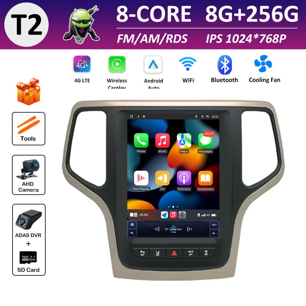 For Jeep Grand Cherokee 2014 2015 2016 2017 Wireless Carplay Android Smart System IPS Touch Screen GPS Navigation DSP Stereo BT
