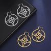 LIKGREAT Witch Knot Earring Women Earrings Stainless Steel Celtics Knot Hoop Earrings Witchcraft Protection Amulet Jewelry Gift