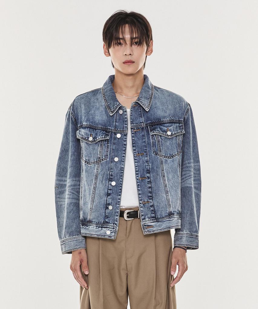 Kichul Standard Darts Denim Jacket (Greyish Blue)