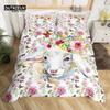 Cartoon Sheep Farm Animals Duvet Cover Set, Butterfly Princess Bedding Set, Soft Comfortable Breathable Duvet Cover