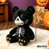 Skeleton Bear Plush Toy Gothic Skull Teddy Stuffed Animal Cartoon Doll Cute Halloween Decor Collectible Soft Unique Child Gift