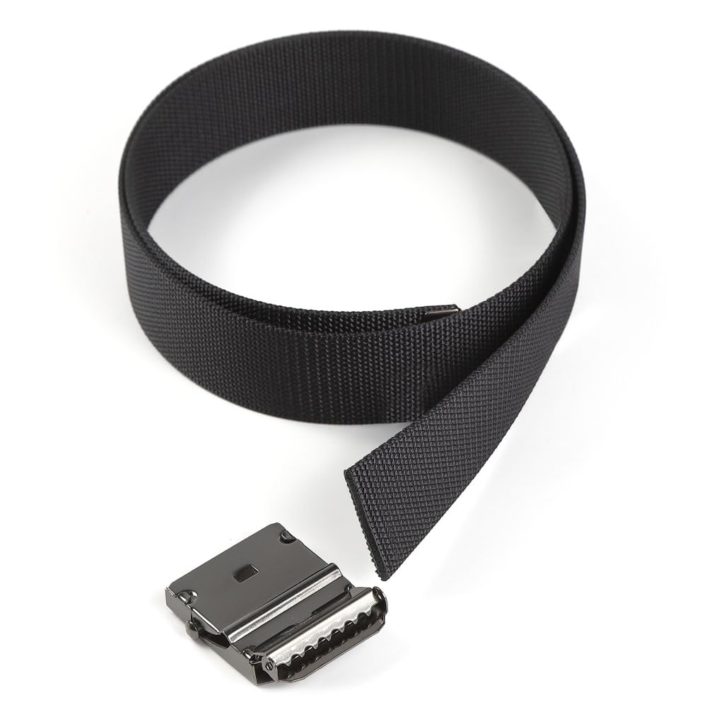 Kajimeiku (Kajimeiku) Work Belt, Student Uniform Nylon GI Belt with Roller Buckle (Nickel Color), 40mm Width Up To 100cm Waist, 036 Navy M