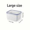 Double-Layer Food Grade Plastic Fridge Storage Box for Fresh Produce
