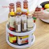 Kitchen Storage Tray Rotatable Non-slip Large Capacity Portable Round Kitchen Seasoning Organizer Turntable Household Supplies