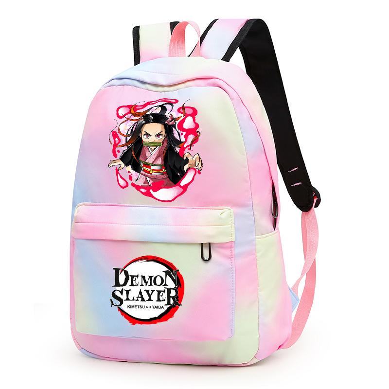 3ks/set Anime Demon Slayer Batoh pro dívky Chlapci Back To School Bag with Lunch Bag Student Bookbag Muži Ženy Cestovní taška Mochil