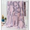 70x 140cm Thickened Super Absorbent Pure Cotton Bath Towel, Jacquard Household Cute Bath Towel, Pink and Yellow Wrap Towel for Women,1pc