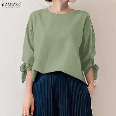 Γυναικεία Μπλούζα με Στρογγυλή Λαιμόκοψη και Μανίκι 3/4 σε Χωρητικότητα