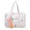 Floral Bear Shoulder Bag Large Capacity Quilted Baby Diaper Bag Travel Tote Bag Carry on Bag for Women