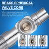 Brass 1/4 Turn Stop Valves for Kitchen Supplies 1/2Inch Inlet Outlet With 3/8Inch Adapter for Hot and Cold Water