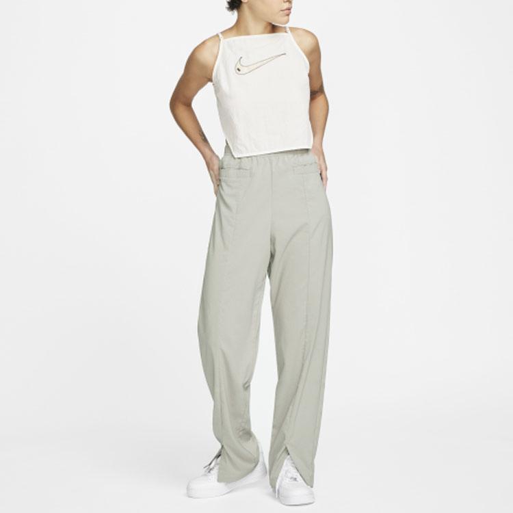 Nike Sportswear Dri-Fit Tech Pack Solid High-Waisted Straight Leg Casual Pants Women Bottoms Moon-Fossil-Gray DM6505-087