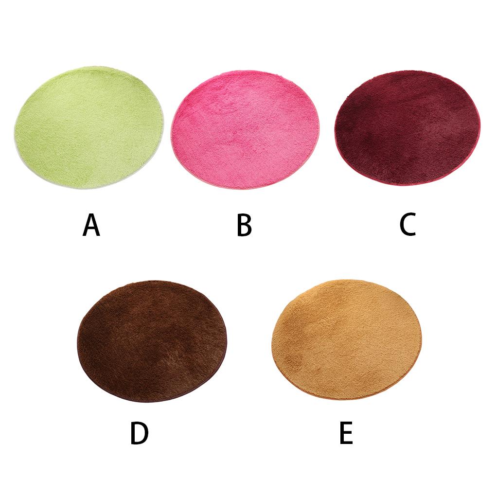 Round Carpet Anti-slide Footcloth Bedroom Living Room Bathroom Blanket Floor Chair Cushion Rug Bay Window Basket Bedside