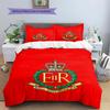 Flag of the Corps of Royal Engineers Camp Pattern Bedding,Quilt Set Quilt Cover Pillowcase Home Gift(1 * Duvet Cover + 2 * Pillowcase, Without Core)