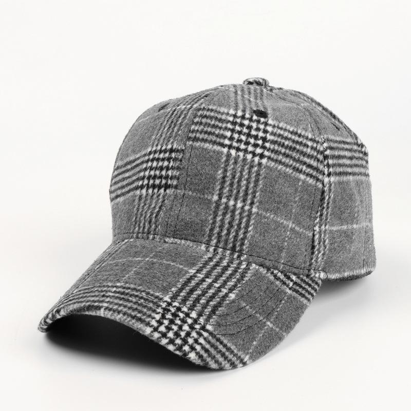 Vintage Plaid Adjustable Baseball Cap, Polyester Knit Fabric, Lightweight, Hand Washable, with Adjustable Closure for Women, Christmas Occasion Themed