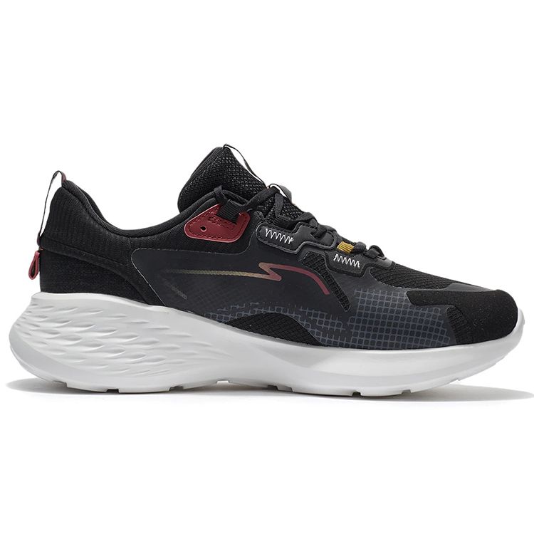 Li Ning Soft Element Shock Absorbing Non Slip Wear Resistant Low Top Casual Shoes Men Casual Shoes Black AGLS011-4