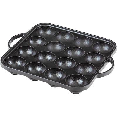 Wahei Freiz Authentisches Gusseisen Takoyaki 16 für IH und Tragbar Knusprig auf dem Weich auf dem Original Yakiyaki-Teller, Löcher, Öfen, Draußen, Drinnen,