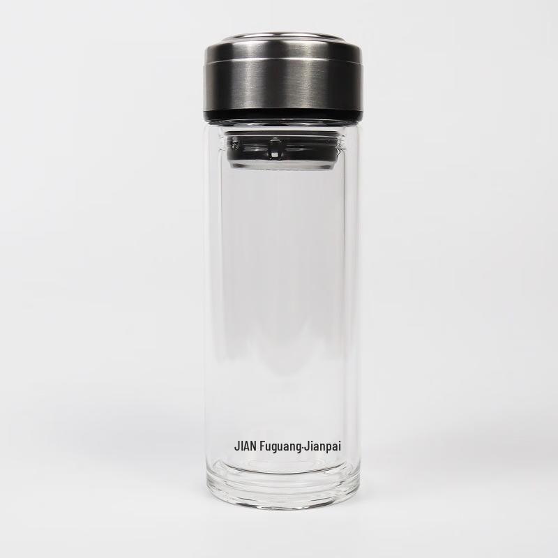 FUGUANG Double-Layer Leak-Proof Glass Tea Cup with Filter