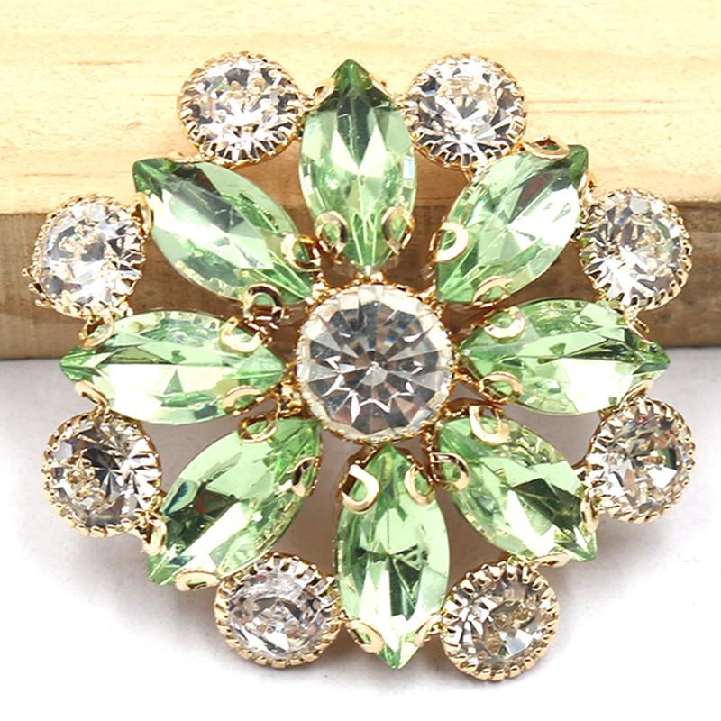 LKERAN5PCS37 * 37MM Circular Diamond Inlaid Acrylic Horse Eye Used For Clothing Buttons, Bow Hair Accessories, Jewelry Accessor