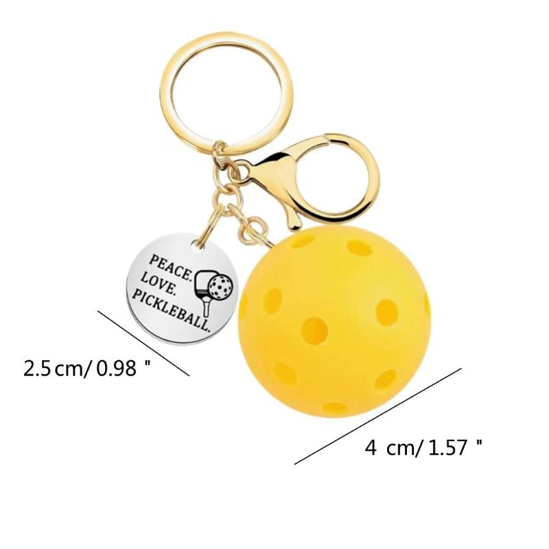 Practical Pickleball Keyring Mobile Phone Hangings Accessory Keychain Pendant Cute Backpack Charm Pickleball Lover Gifts