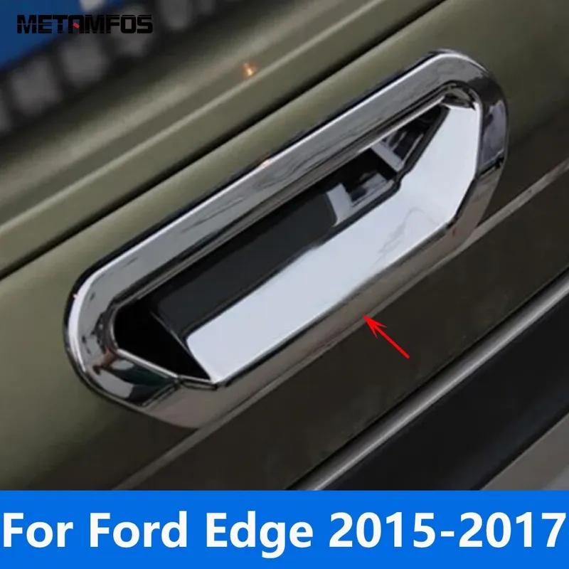 For Ford Edge 2015 2016 2017 Chrome Rear Trunk Tailgate Door Handle Bowl Cover Trim Frame Sticker Accessories Car Styling