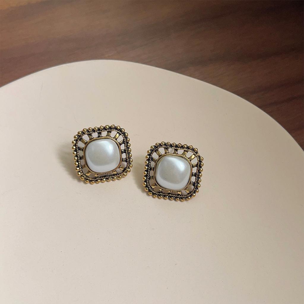 

Ретро и модные женские серьги, квадратные серьги-капли масла, элитное чувство, модный темперамент, аксессуары для ушей