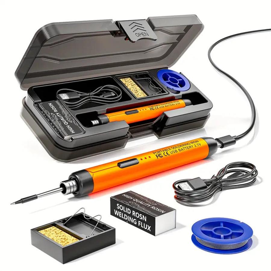 

1Pc USB Portable Charging 5V8W Wireless Electric Soldering Iron Welding Repair Mini Household Lithium Battery Soldering Iron Set