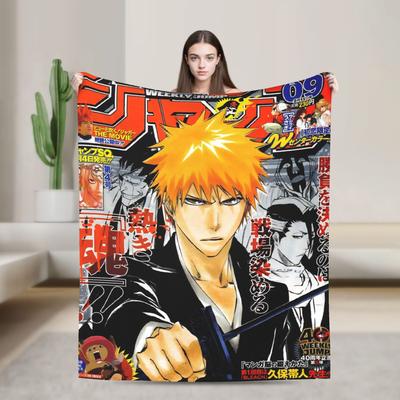 BLEACH Anime Ichigo  Blanket Quality Warm Soft  Throw Blanket Winter Picnic Couch Chair Sofa Bed Novelty Bedspread