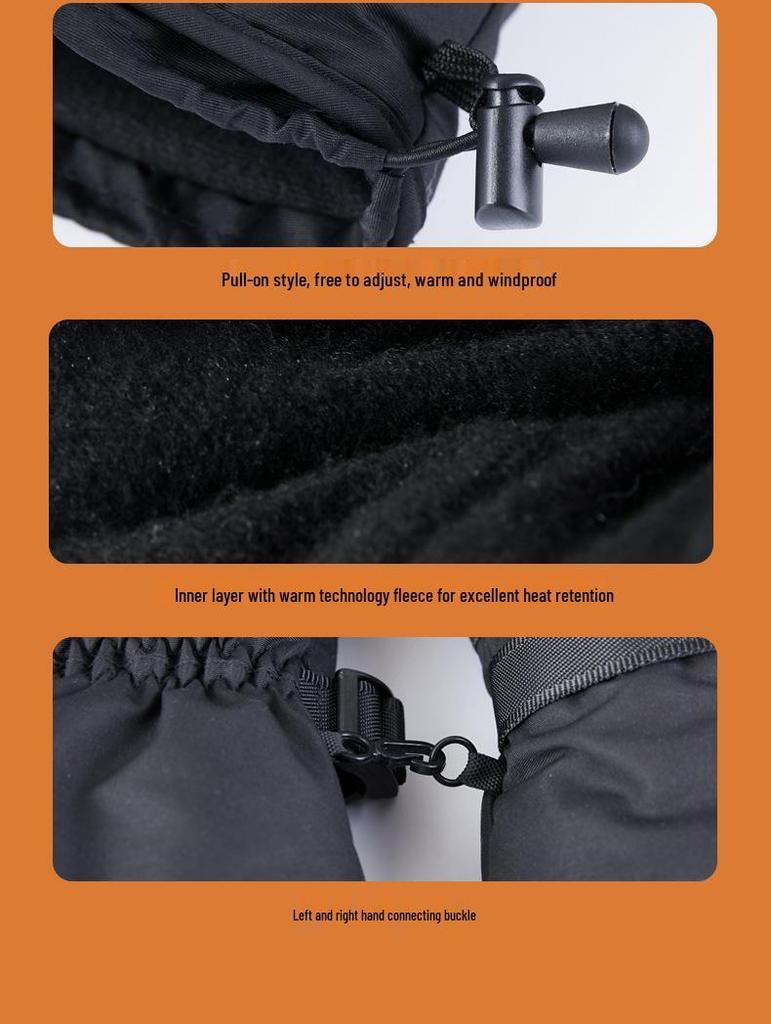 Electric Heated Touchscreen Gloves for Outdoor Skiing & Cycling