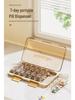 Portable Weekly Pill Organizer with Transparent, Sealed Compartments.