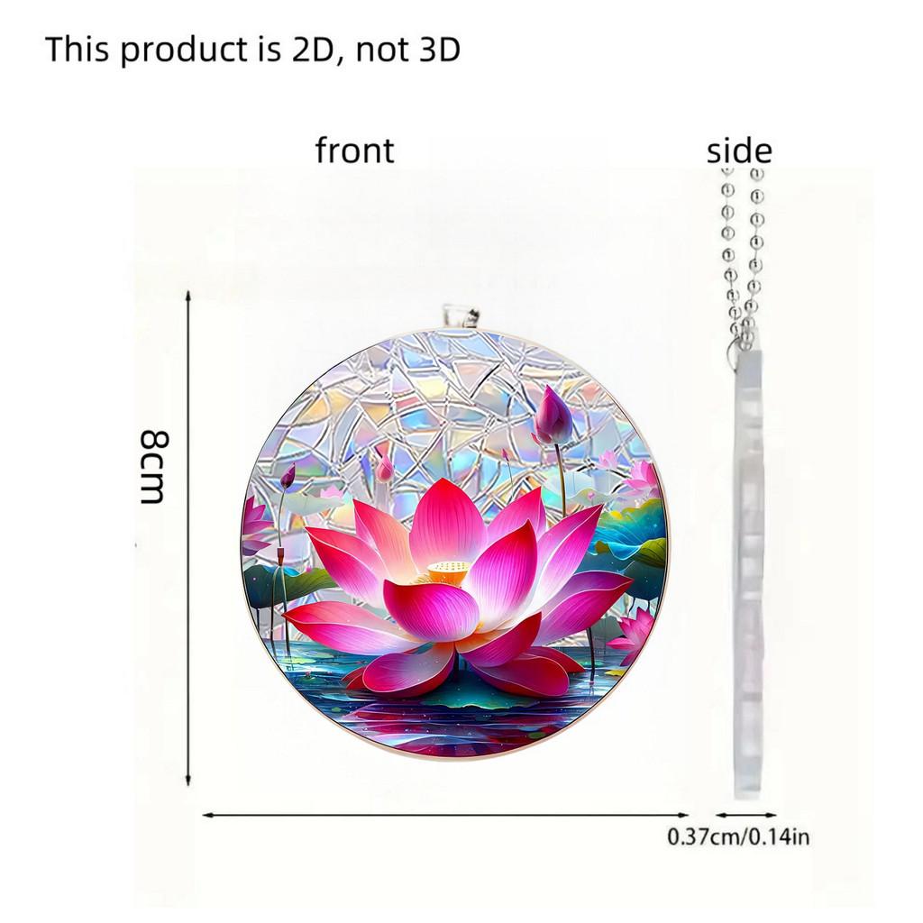 

Привлекательные акриловые 2D круглые подвески, игривый мультяшный декор для аксессуаров интерьера автомобиля 3