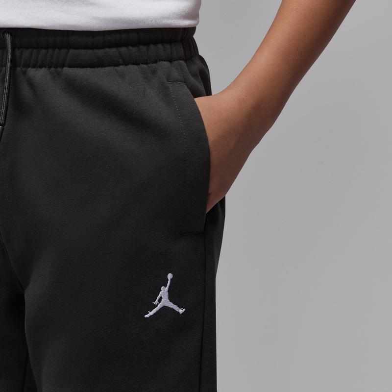 Jordan Pantalon de sport tricoté pour enfants Brooklyn Fleece Confortable Couleur unie Bas pour enfants Gris Noir IO2275-050
