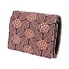 Inden Leather Billfold Coin Purple with Pink Hydrangea [Inden-ya] Bi-fold Wallet, H, Box-type Purse, Deerskin, Lacquer, Pattern, 2204-56-174