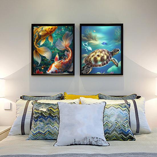 

5D красочные стразы, художественный осьминог, павлин, морская черепаха, рыба, узор, сделай сам, ремесло, комплект для рисования стразами для взрослых и детей D