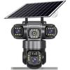 V380 Pro Outdoor 4G Solar Triple Lens Camera with 360° Rotation and Mobile Remote Control