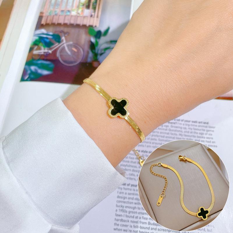 

Dongdaemun Personalized Roman Watch Chain Round Bead Furnace Gold Bracelet Female Vintage Girlfriend