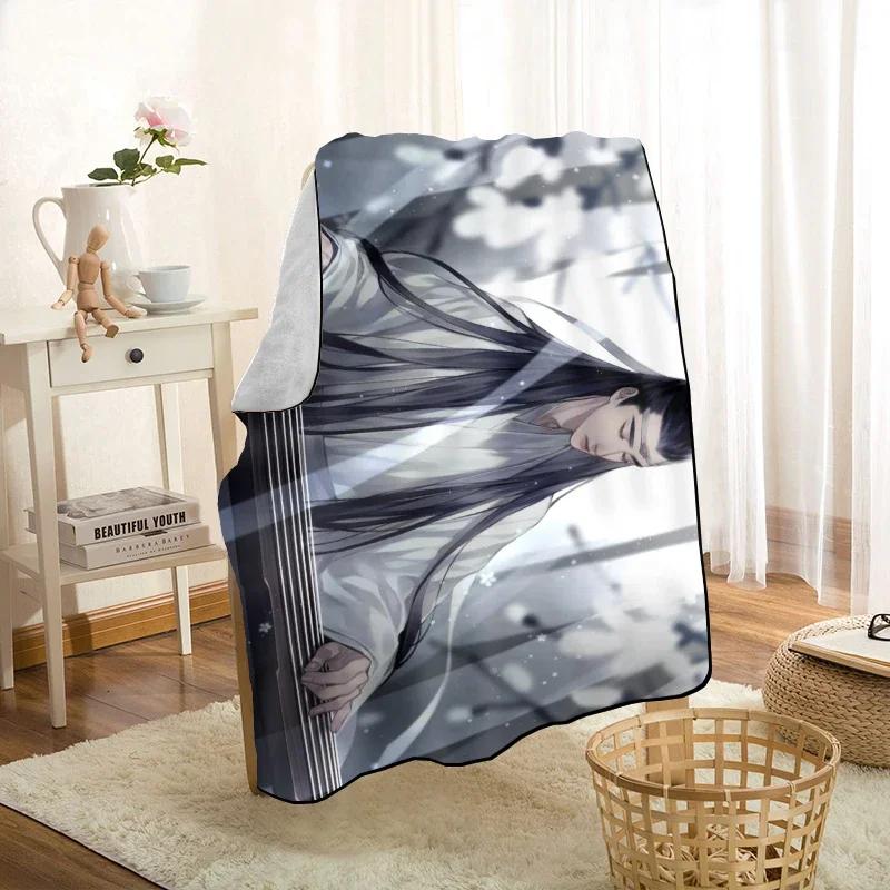 Cute Anime Mo Dao Zu Shi Throw Blanket Personalized Blankets On For The Sofa/Bed/Car Portable 3D Blanket For Kid Home Textiles